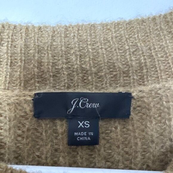 J.Crew Womens XS Camel Sweater With Black Embellishments Wool/Alpaca Blend - Picture 2 of 6